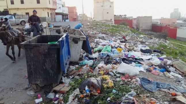 تراكم النفايات بحي سيدي عبد الكريم شمال آسفي في غياب تام للمسؤولين!