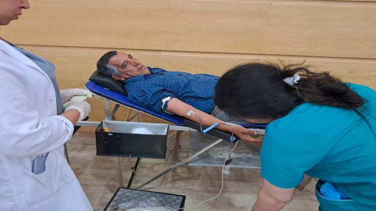 قلعة السراغنة حملة طبية للتبرع بالدم داخل اسوار عاملة قلعة السراغنة