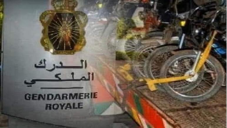 عناصر الدرك الملكي بسيدي شيكر تشن حملات واسعة لمراقبة وضعية الدراجات النارية.