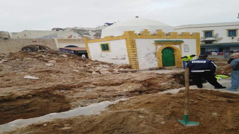 العثور على كرات حديدية لمدافع تحت ارض ساحة بوذهب باسفي آسفي