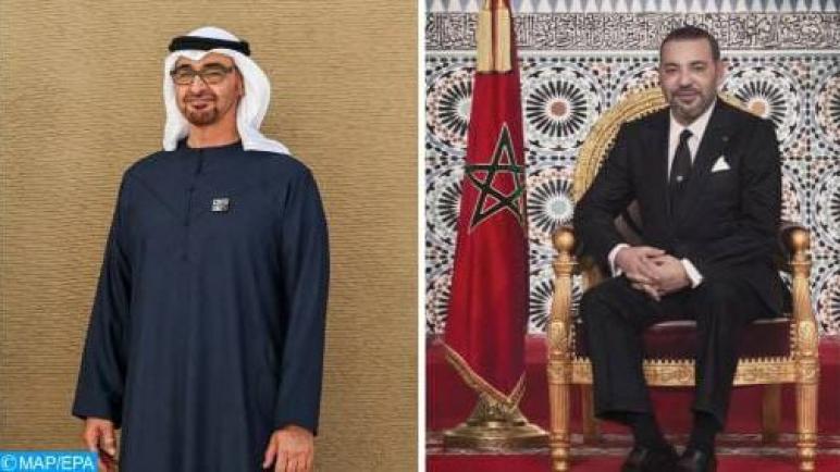 صاحب الجلالة الملك محمد السادس يجري مباحثات على انفراد مع رئيس دولة الإمارات العربية المتحدة
