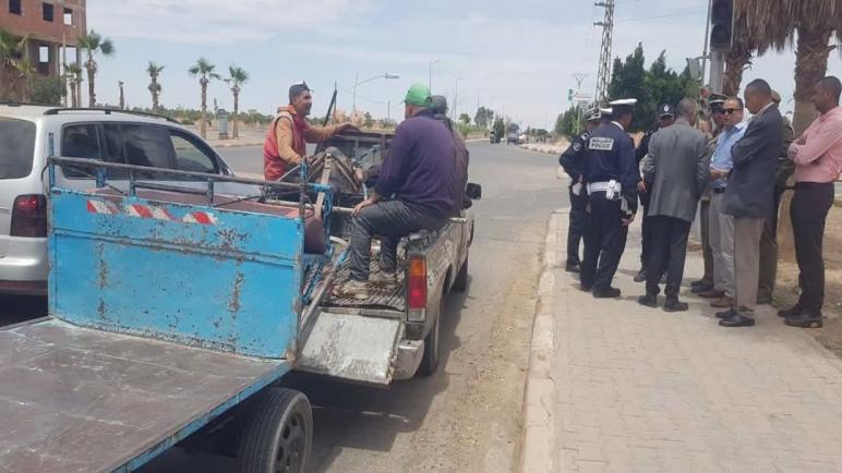 قلعة السراغنة: انطلاق حملة مشتركة لمحاربة العربات المجرورة وتنظيم المجال الحضري